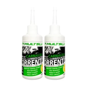 Kit 2 Ceras de carnaúba lubrificante para correntes