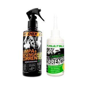 Kit Limpa e Lubrifica correntes de moto Multslip
